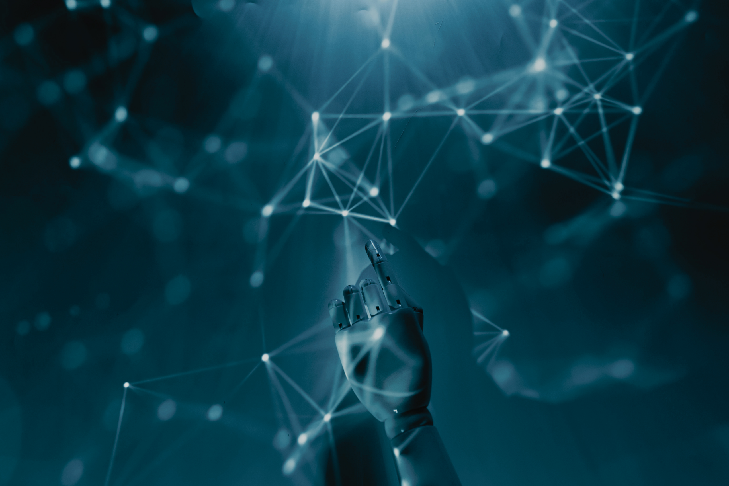 Conceptuele afbeelding die het gevaar van ongefilterde AI-tools en het gebrek aan controle op kunstmatige intelligentie voor digitale veiligheid symboliseert